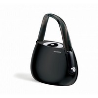 photo Bugatti - JACKIE - Matt Black electronic kettle with transparent smoked handle 3